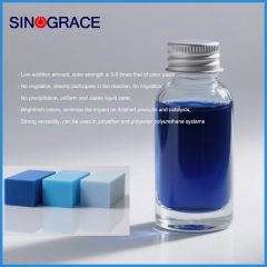 Colorant liquide polymère spécial pour matériaux moussants