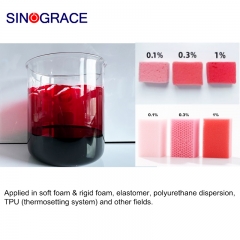 Colorant liquide polymère spécial pour matériaux moussants