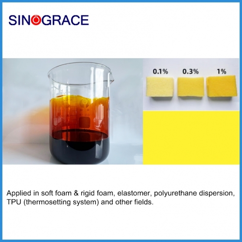 Colorant liquide polymère spécial pour matériaux moussants