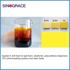 Colorant liquide polymère spécial pour matériaux moussants