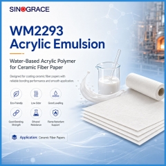 Émulsion adhésive acrylique à base d'eau pour papiers en fibres céramiques (OEM)