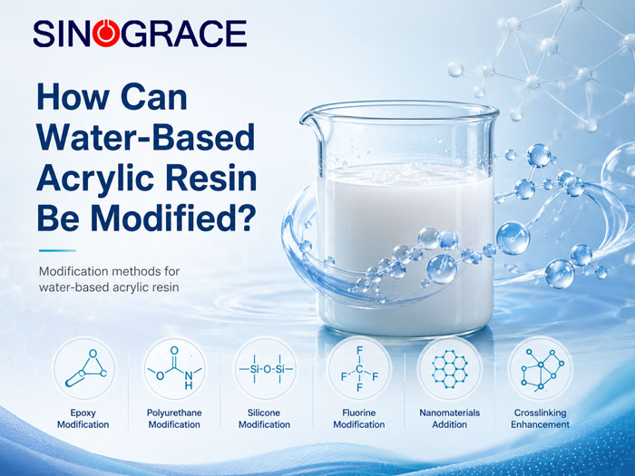 Comment une résine acrylique à base d'eau peut-elle être modifiée ?