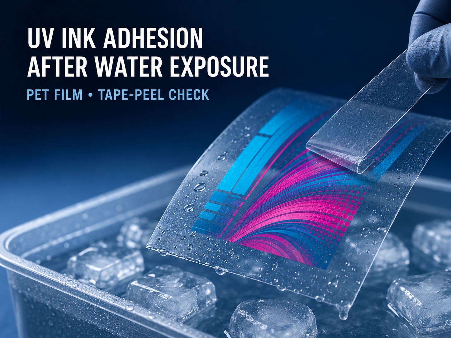 What Happens to UV Ink Adhesion on PET Film After Ice-Water Exposure?